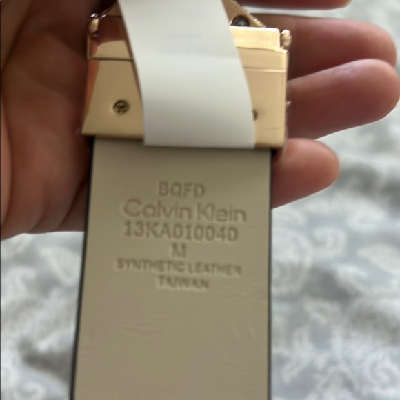 Calvin Klein Black Belt with Gold Accent